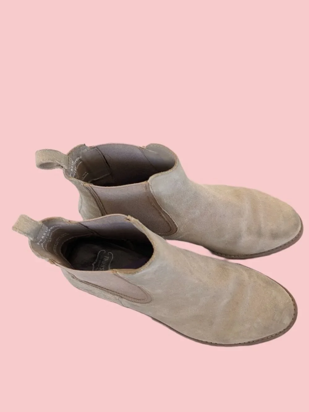 Thursday Boot Company Cream / Tan Suede Pull On boots - Men's Size 8